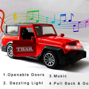 Thar Metal Pull-Back Toy Car with light and music openable doors